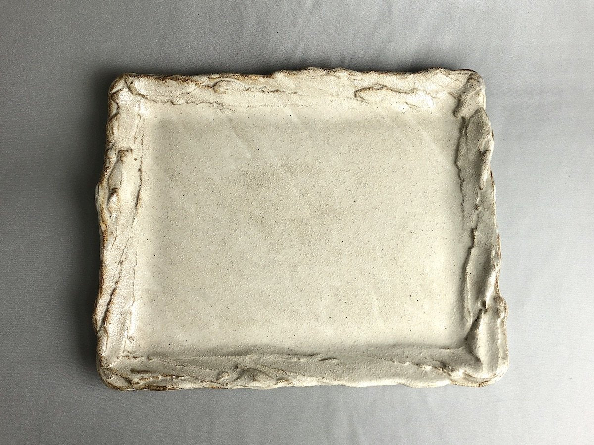 新粉引長角盛皿【熊谷雅博】