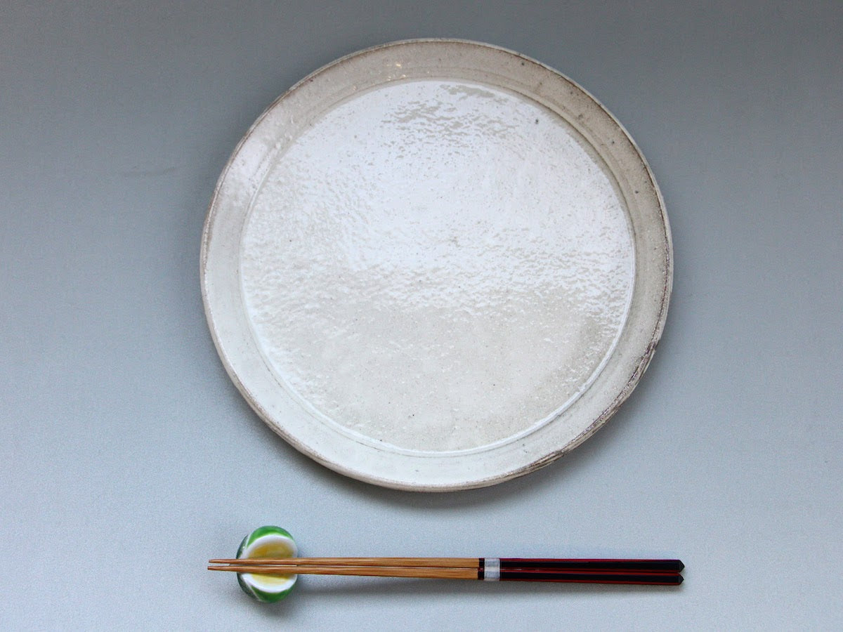 新粉引プレート皿 24cm【熊谷雅博】