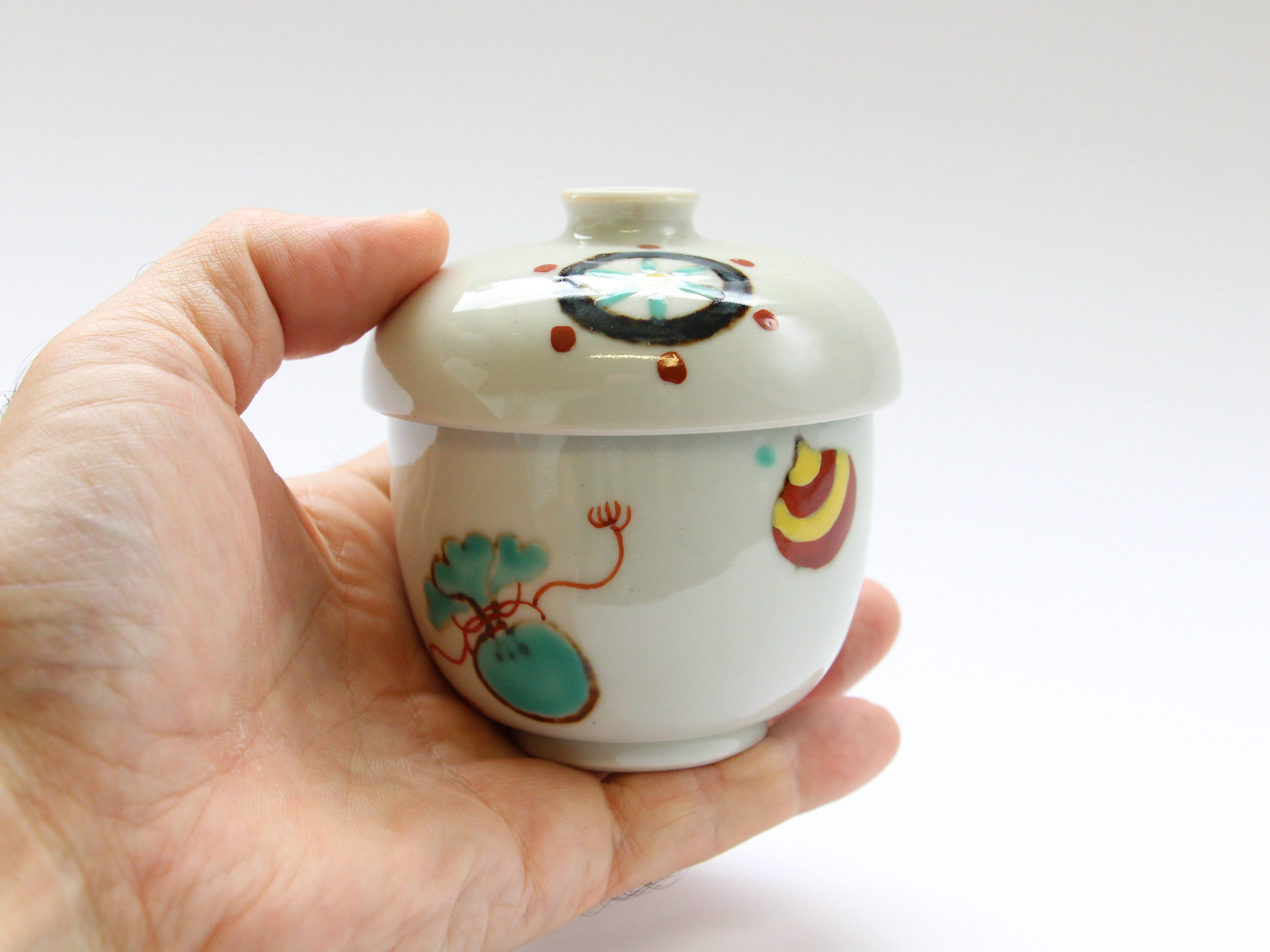 色絵宝尽し蒸し碗【田森陶園】