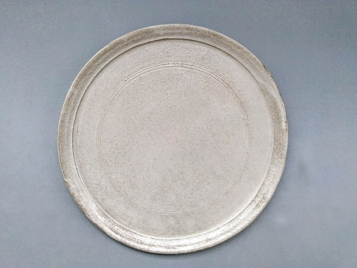 新粉引プレート皿 28cm【熊谷雅博】