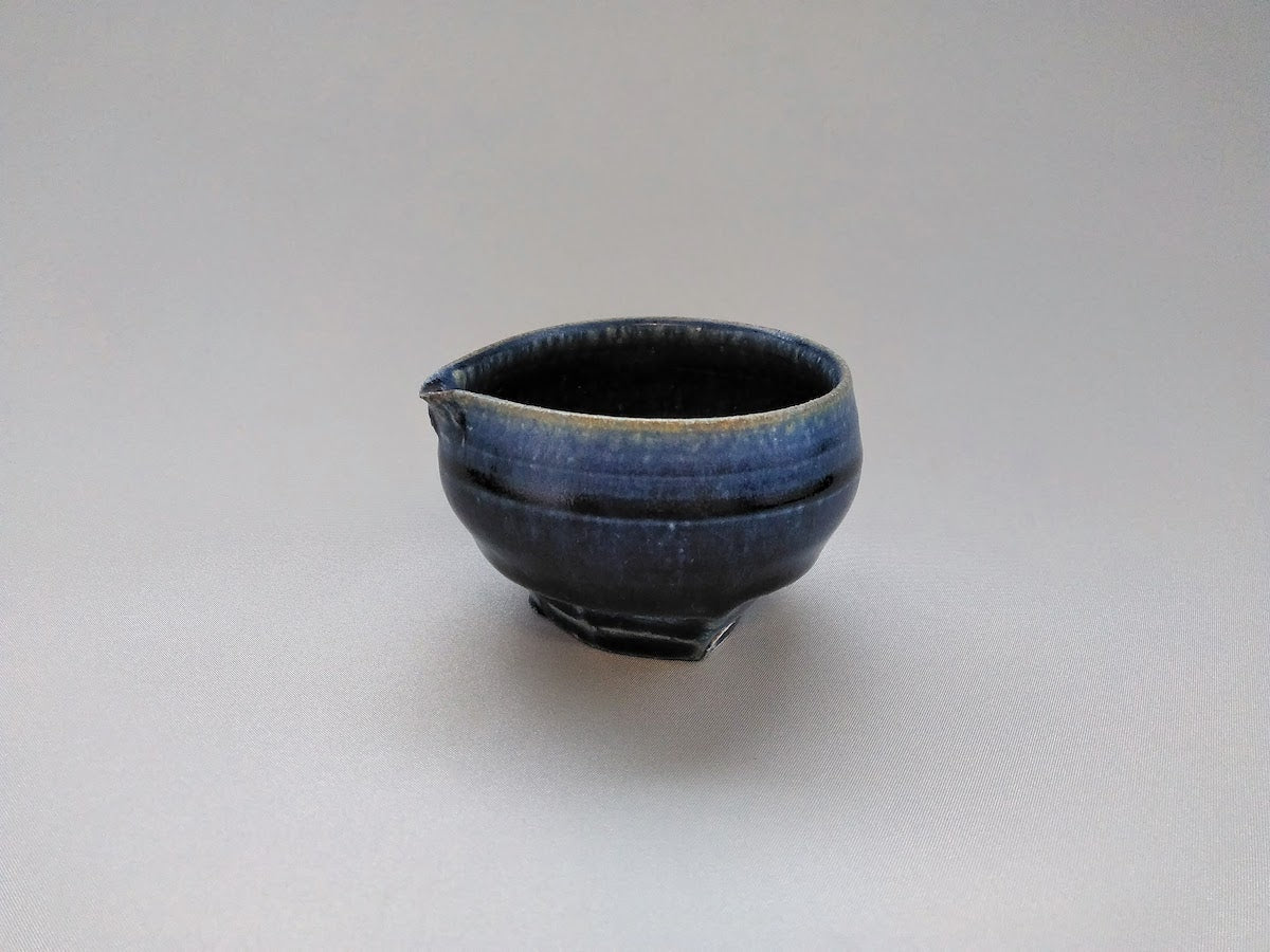 紺碧釉片口豆鉢【山本一仁】