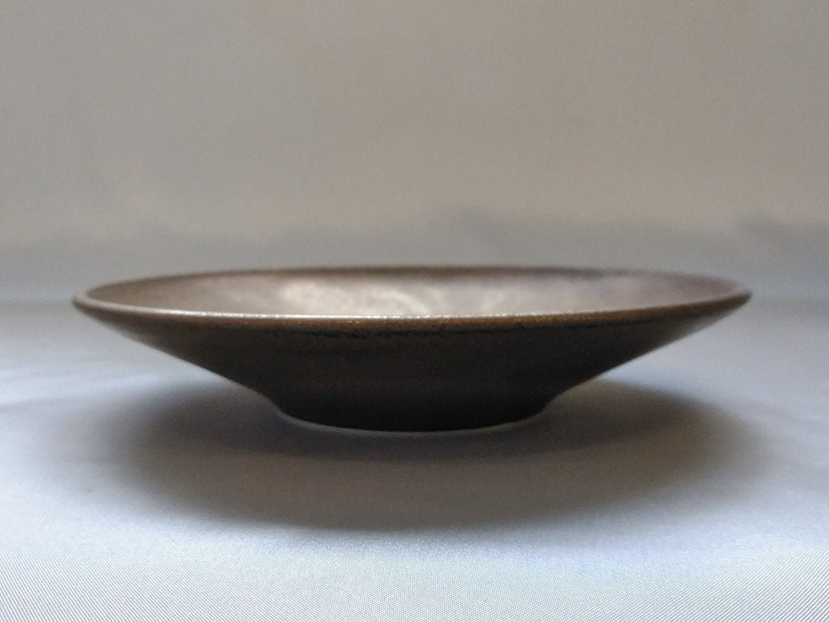 金泥釉5寸皿【喜鶴製陶】