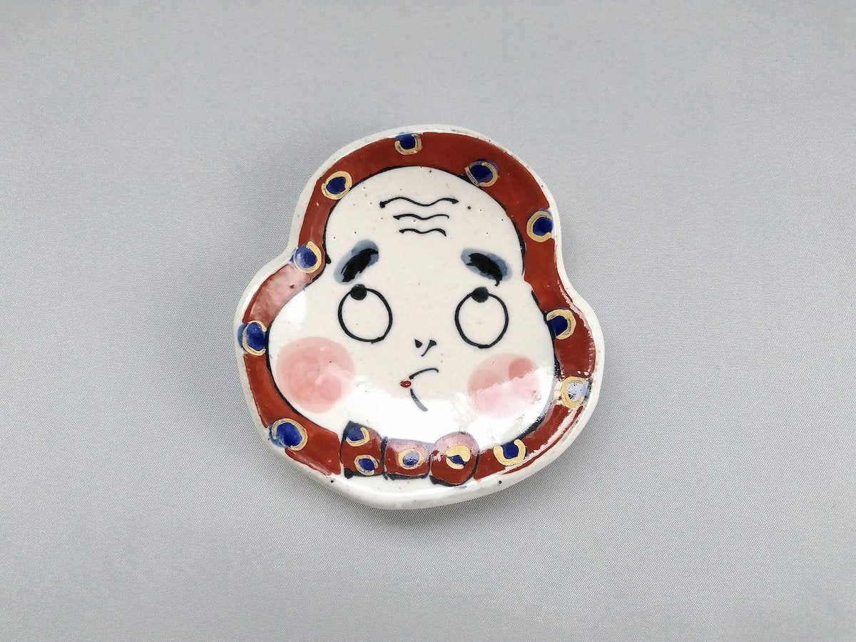 ひょっとこ顔形豆皿【陶工房楽】