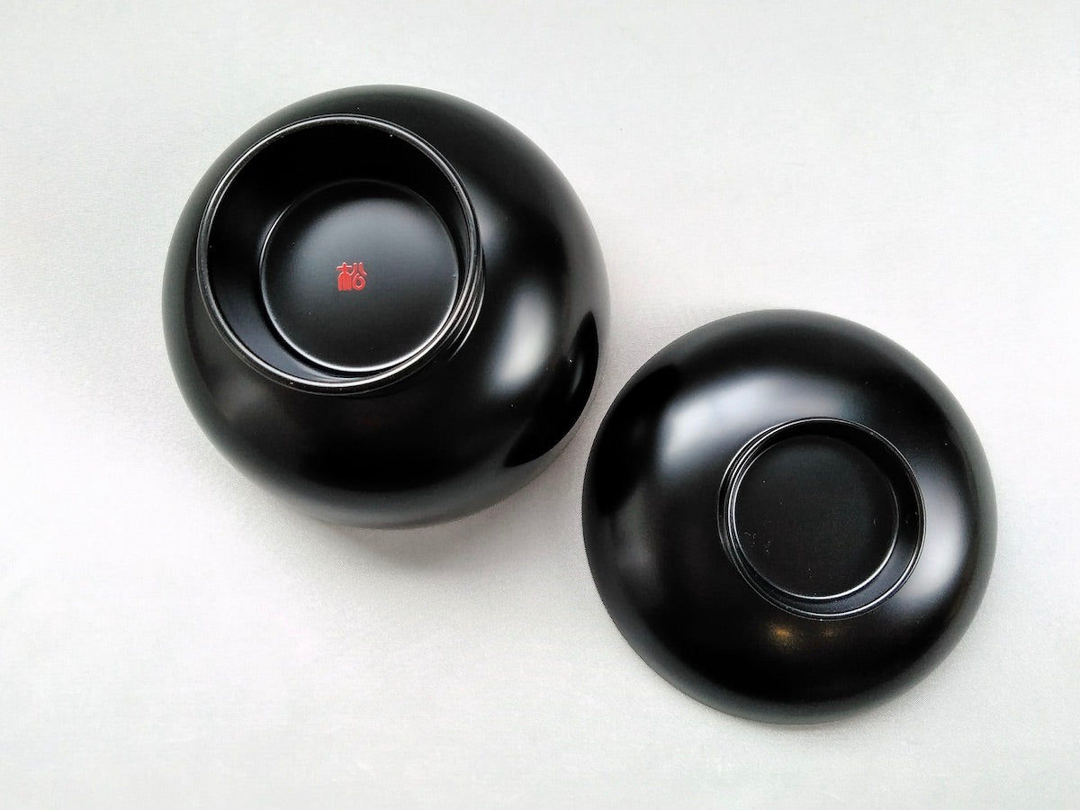 洗浄機対応雑煮碗 黒【松屋漆器】