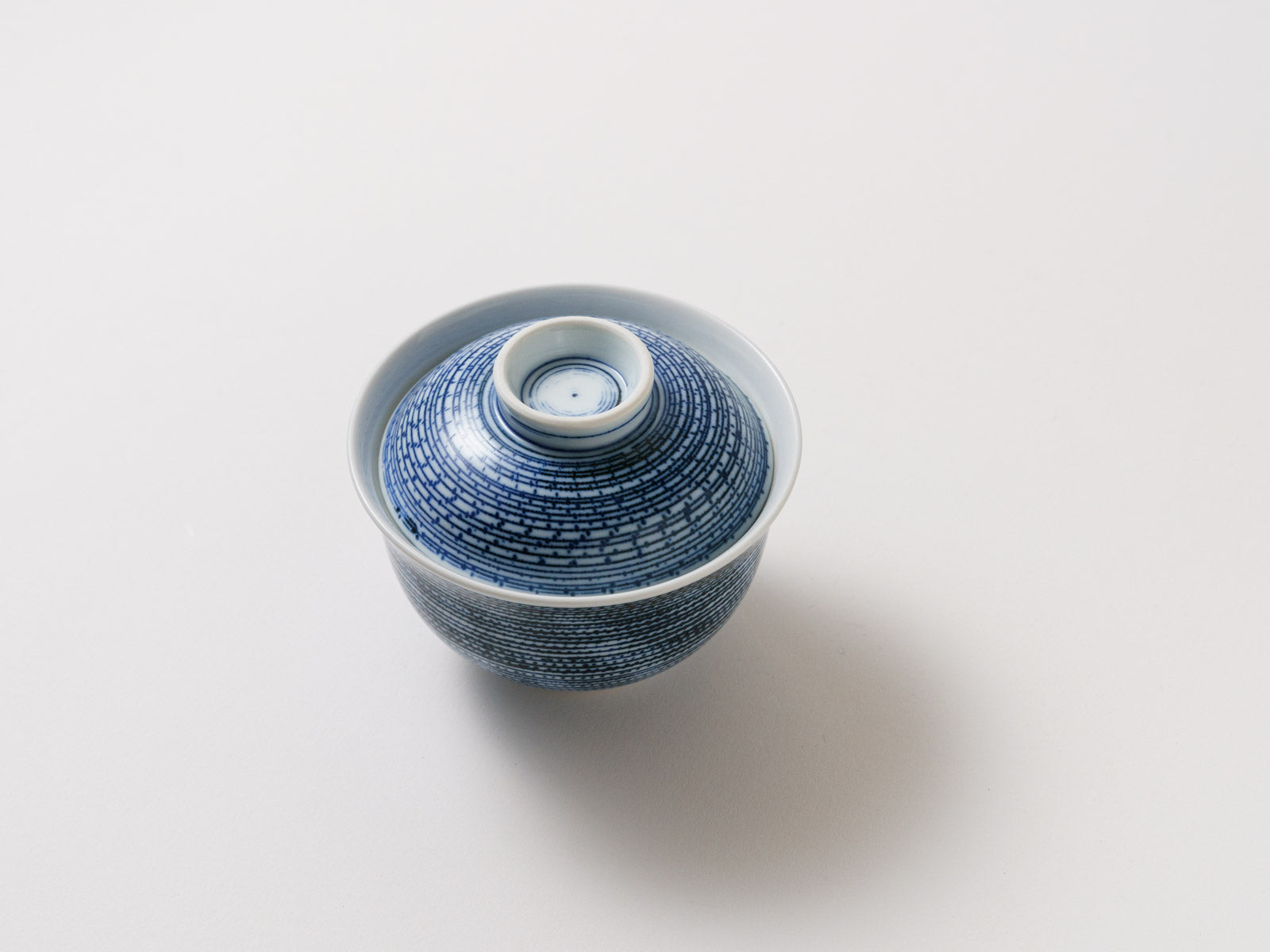 3.6寸蓋物 染付釘呉須線巻【福泉窯】