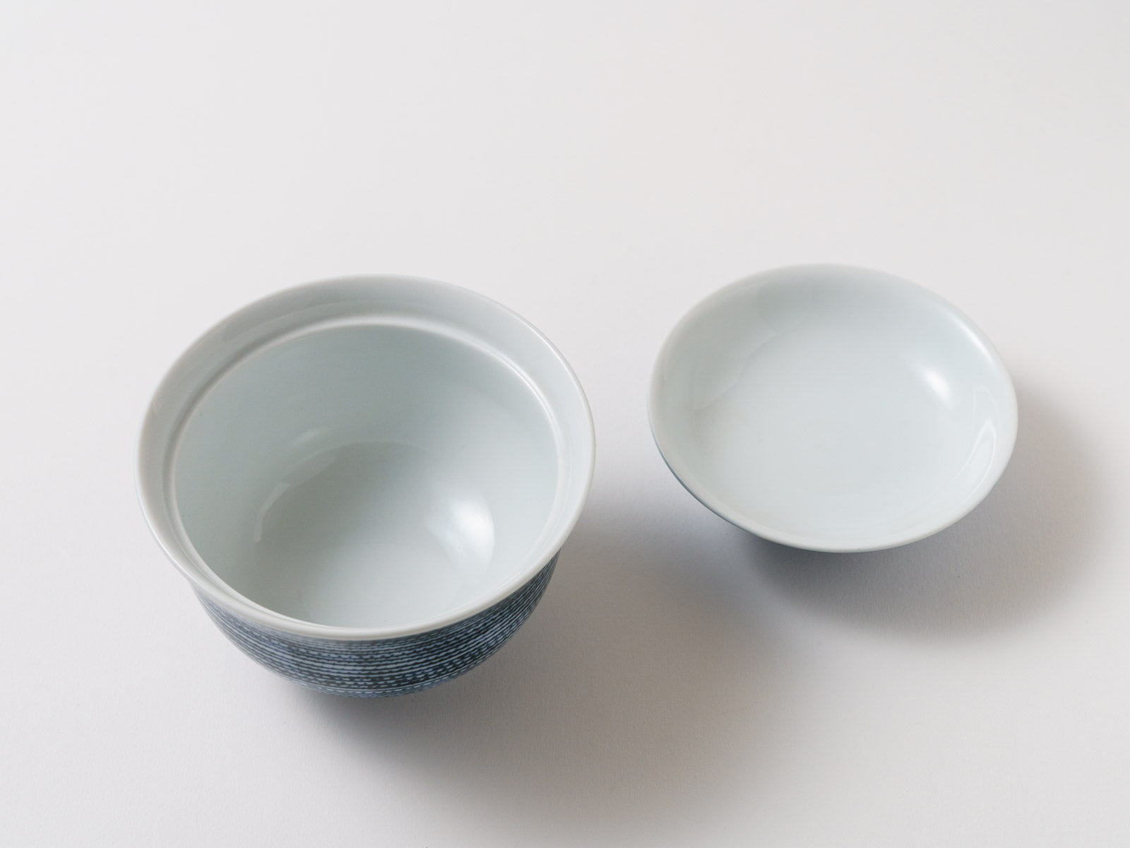 3.6寸蓋物 染付釘呉須線巻【福泉窯】