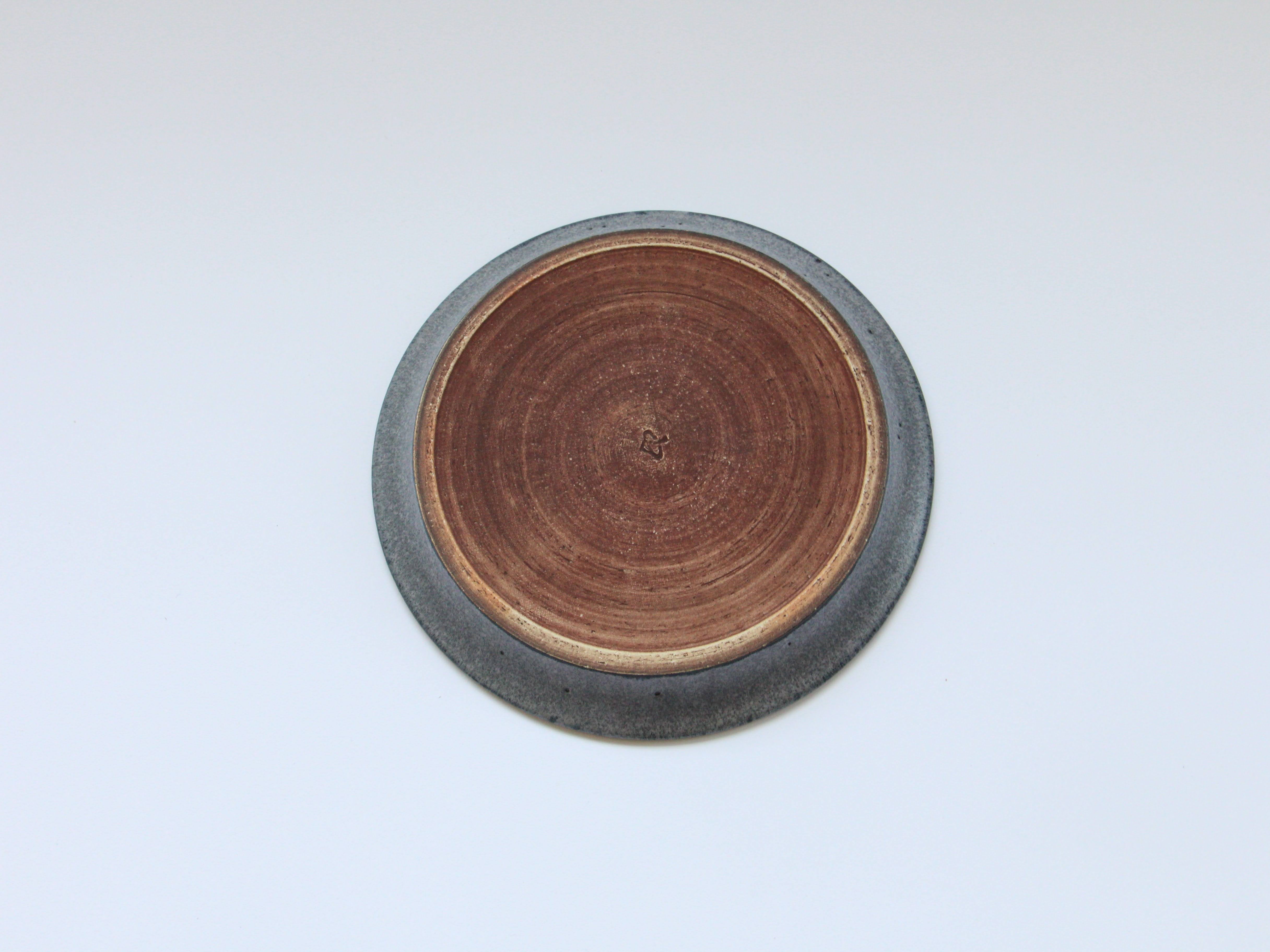 灰紺5寸プレート【文山香菜江】