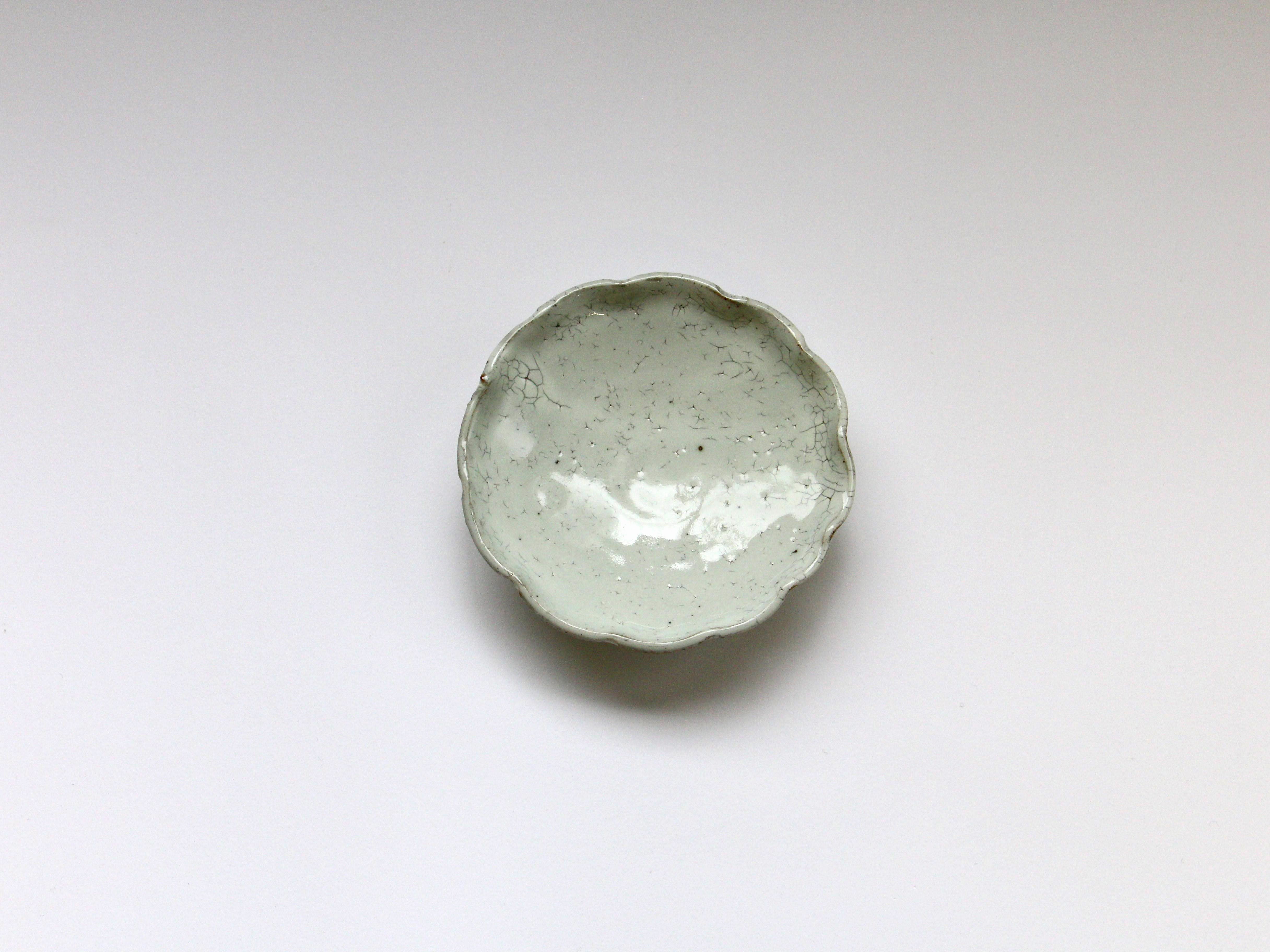 粉引3.5寸輪花小皿【三浦繁久】