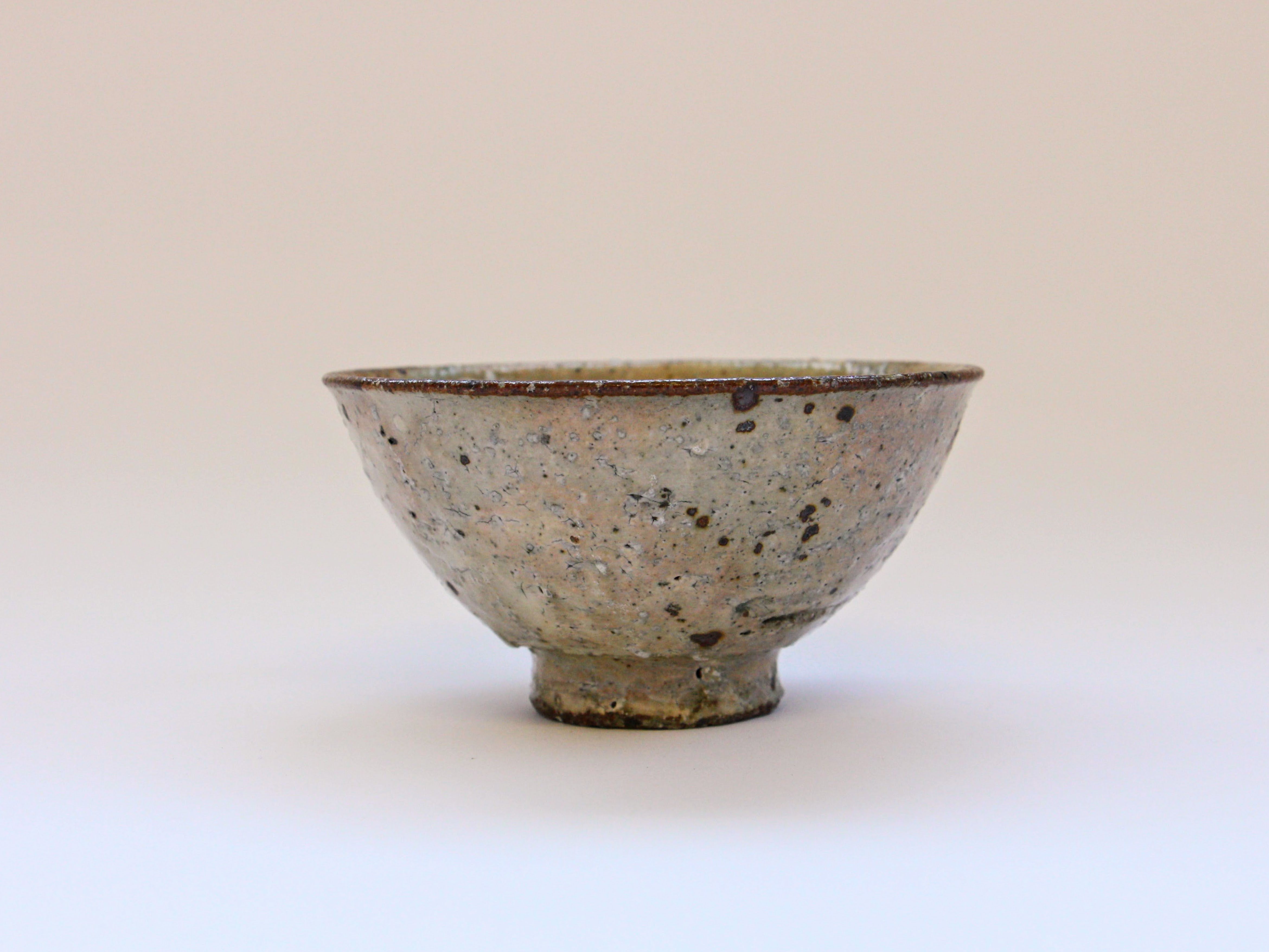 灰釉化粧茶碗【小辻真一】