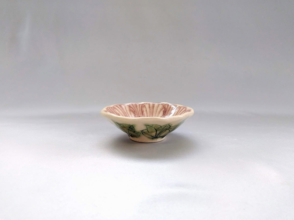 牡丹花輪花豆鉢 紫【加藤芳平】