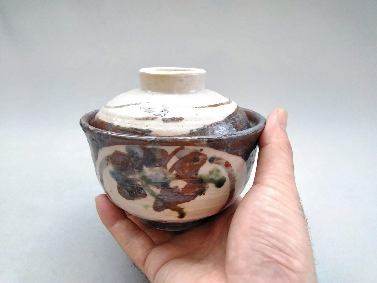 志野織部かぶ紋蓋物【中垣連次】