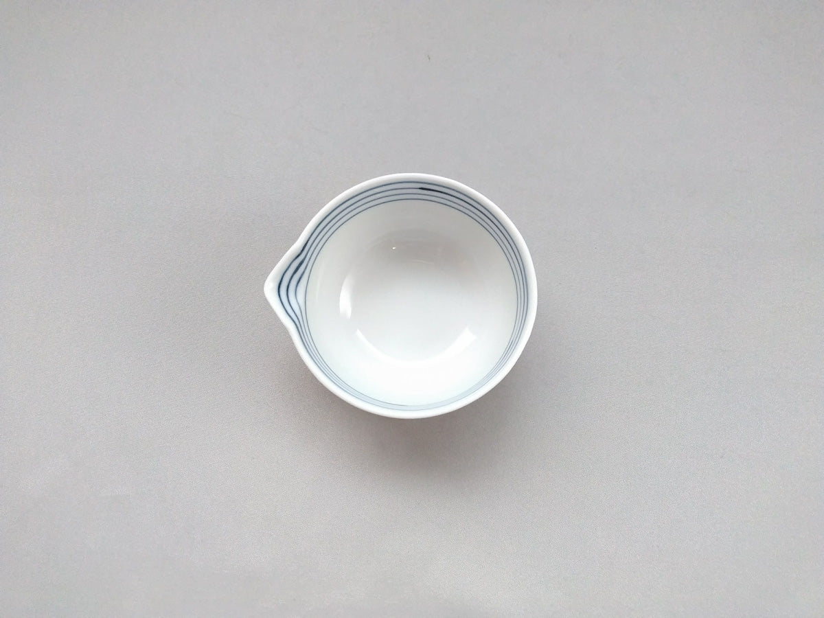 ラインライン片口豆鉢 青【康創窯】