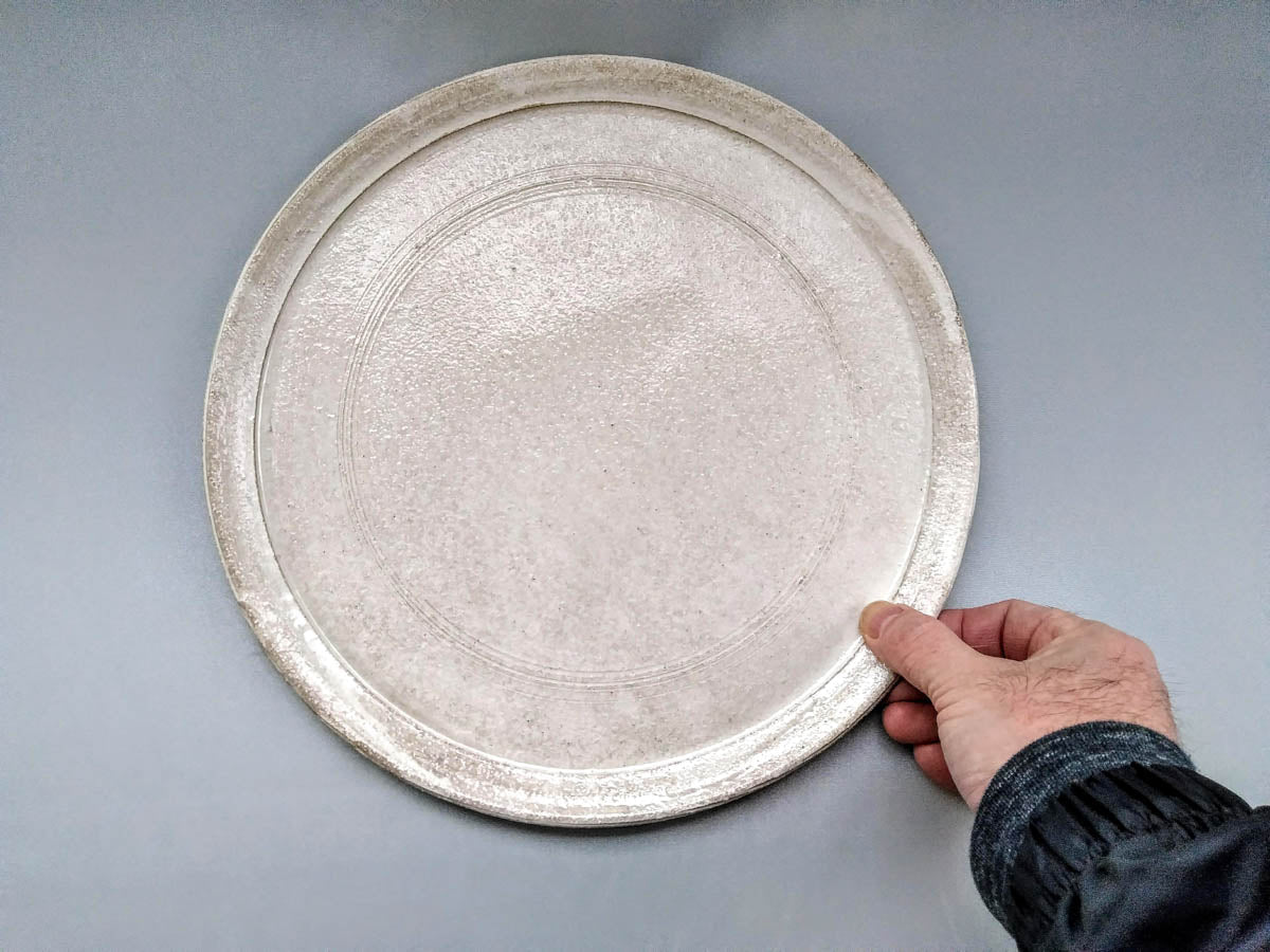 新粉引プレート皿 28cm【熊谷雅博】