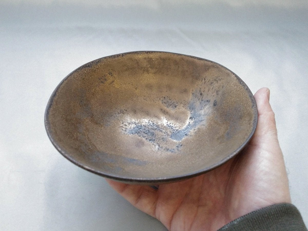 金泥釉丸小鉢【喜鶴製陶】
