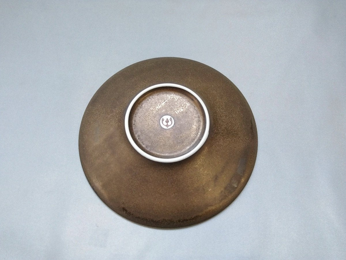 金泥釉5寸皿【喜鶴製陶】