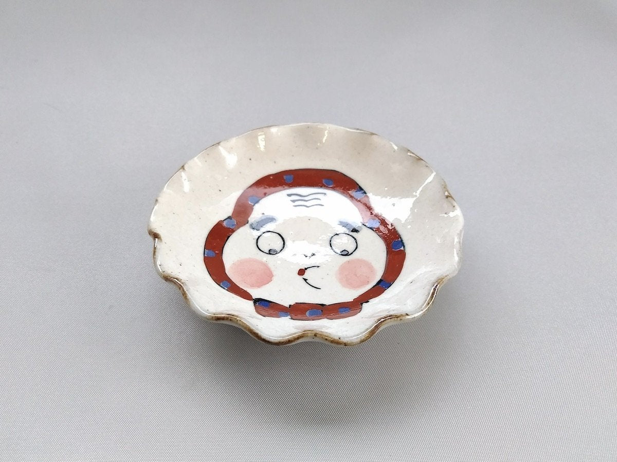 ひょっとこ輪花豆皿【陶工房楽】