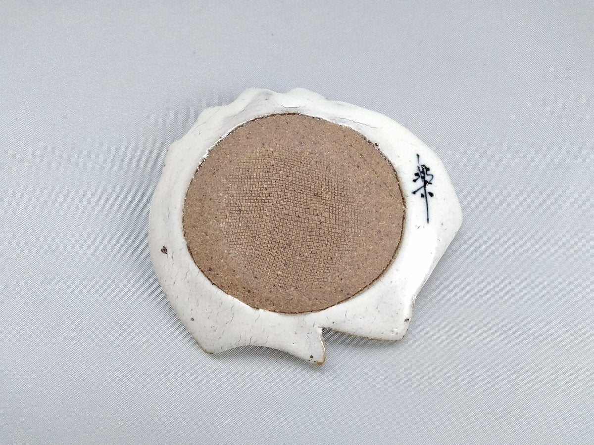 鯛型小皿赤【陶工房楽】