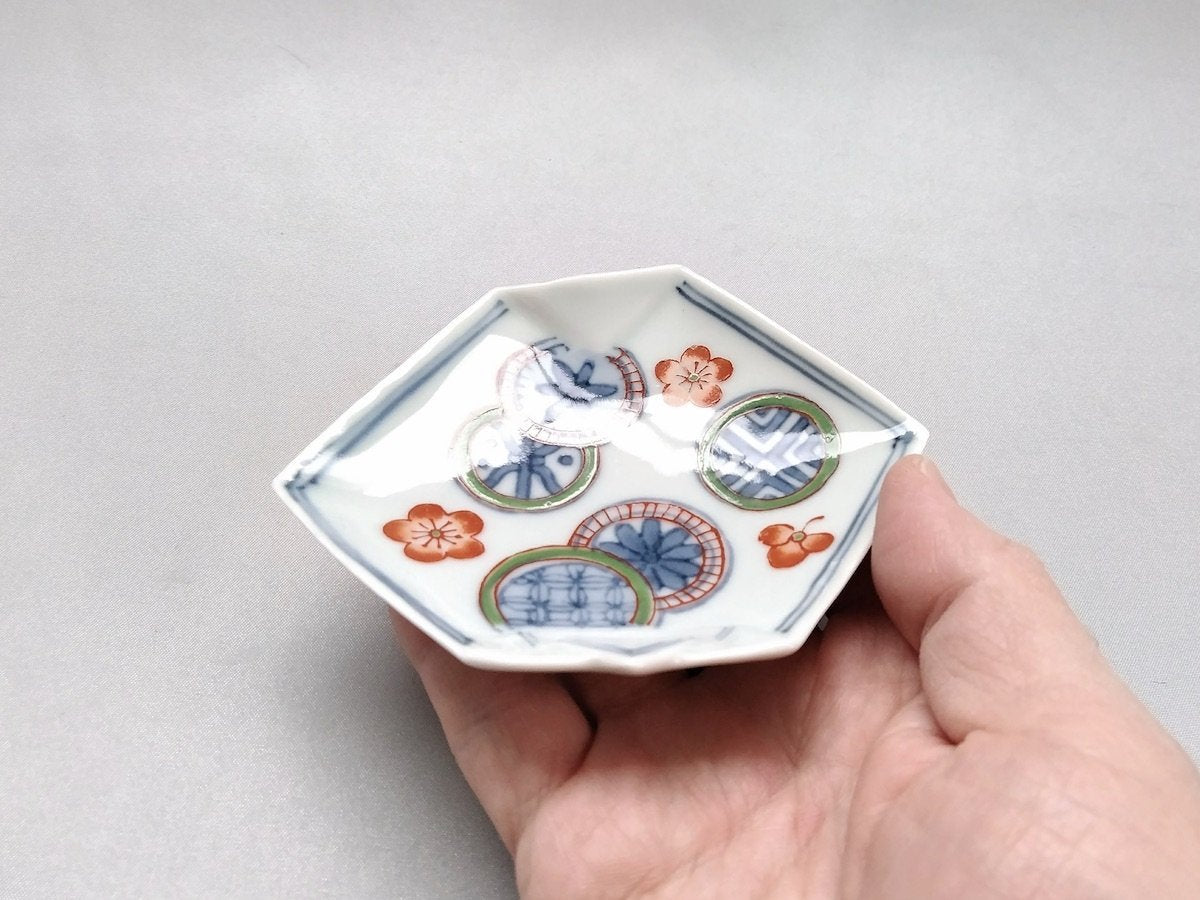丸紋折紙型手塩皿【徳七窯】