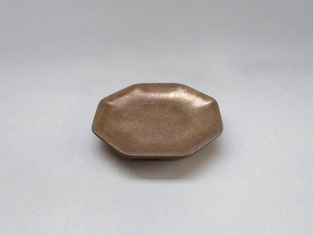 金泥釉箸置き八角【喜鶴製陶】