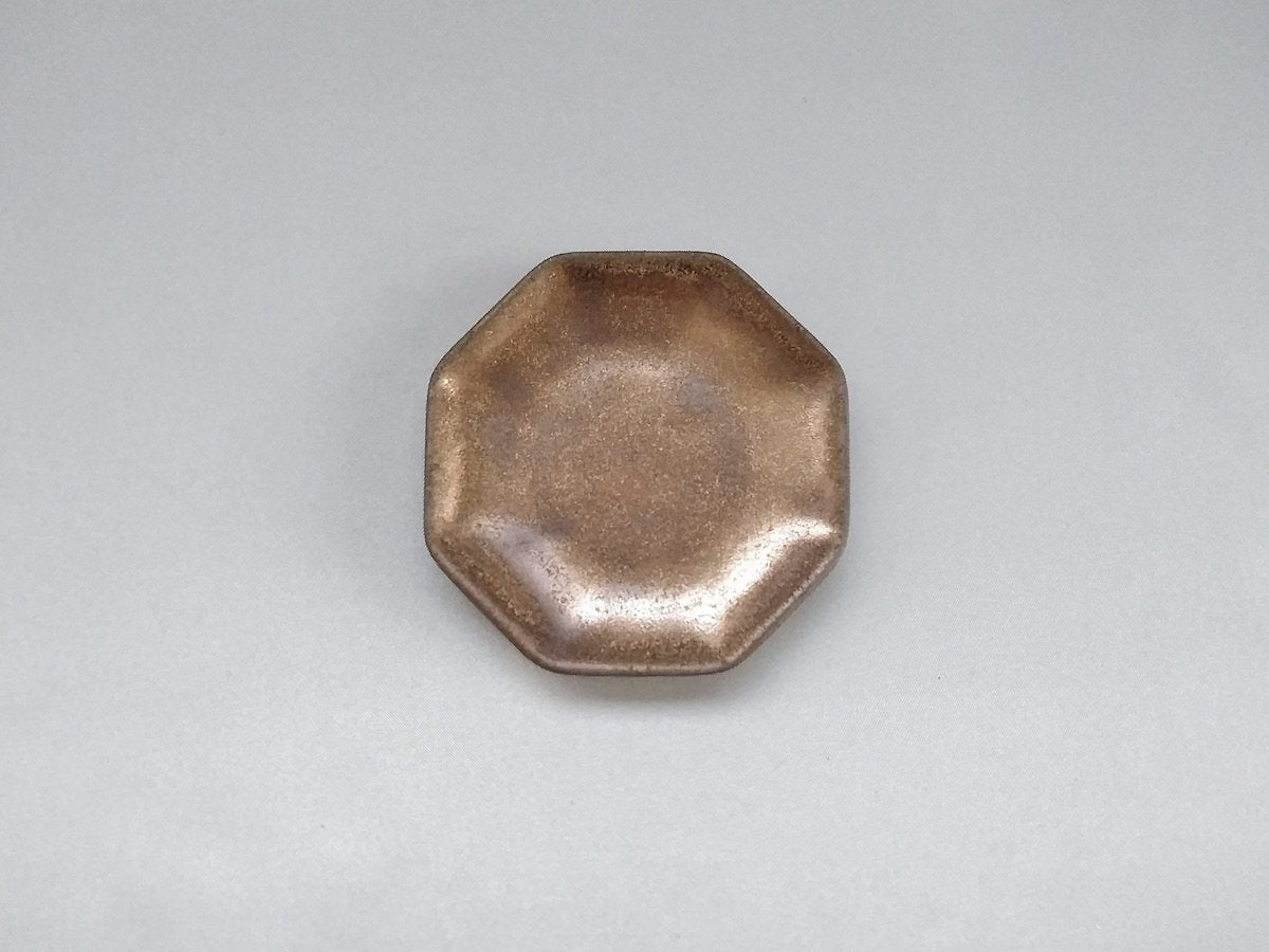 金泥釉箸置き八角【喜鶴製陶】