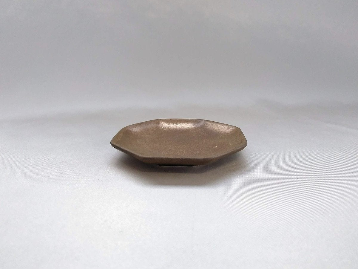 金泥釉箸置き八角【喜鶴製陶】