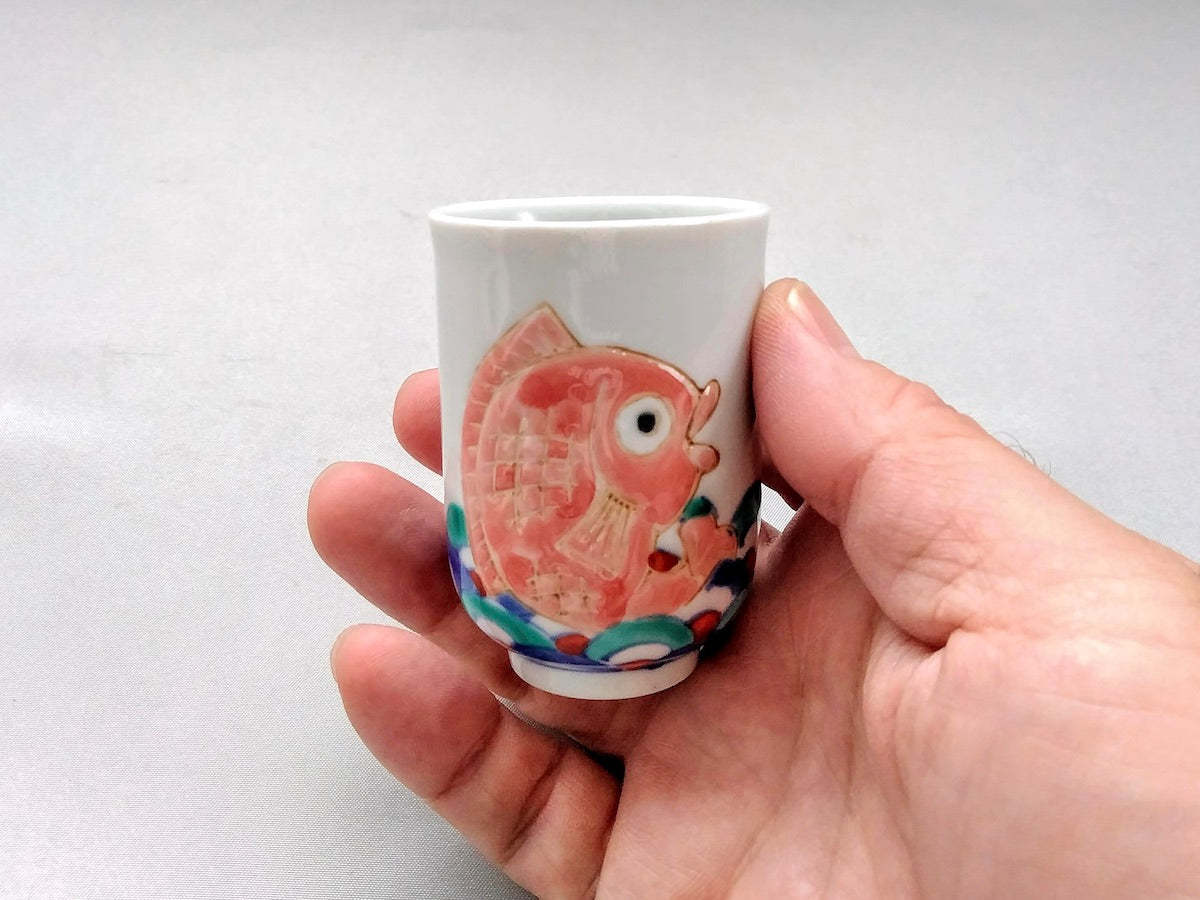 めで鯛ぐい呑【徳七窯】