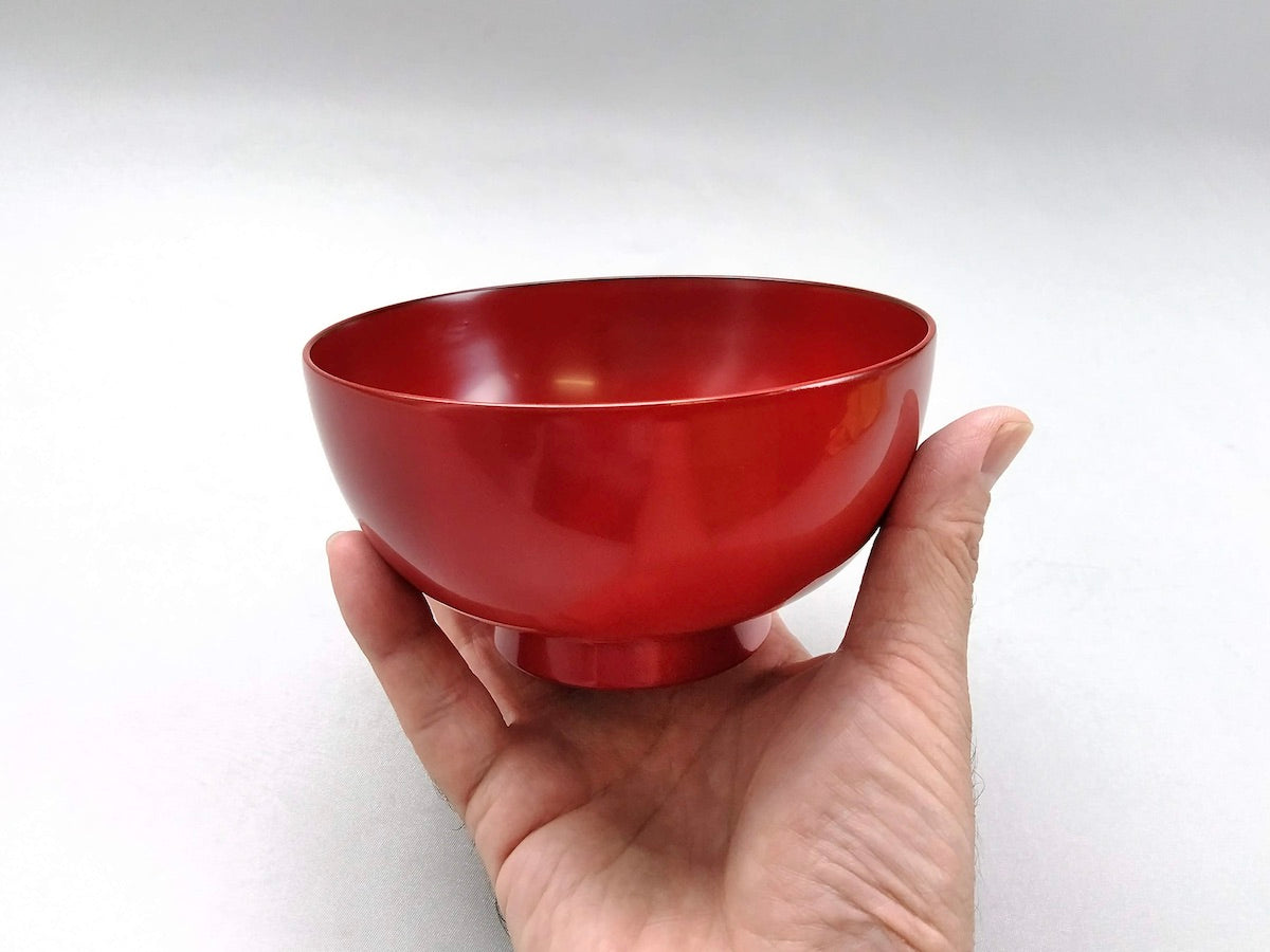 洗浄機対応入れ子碗中 朱【松屋漆器】