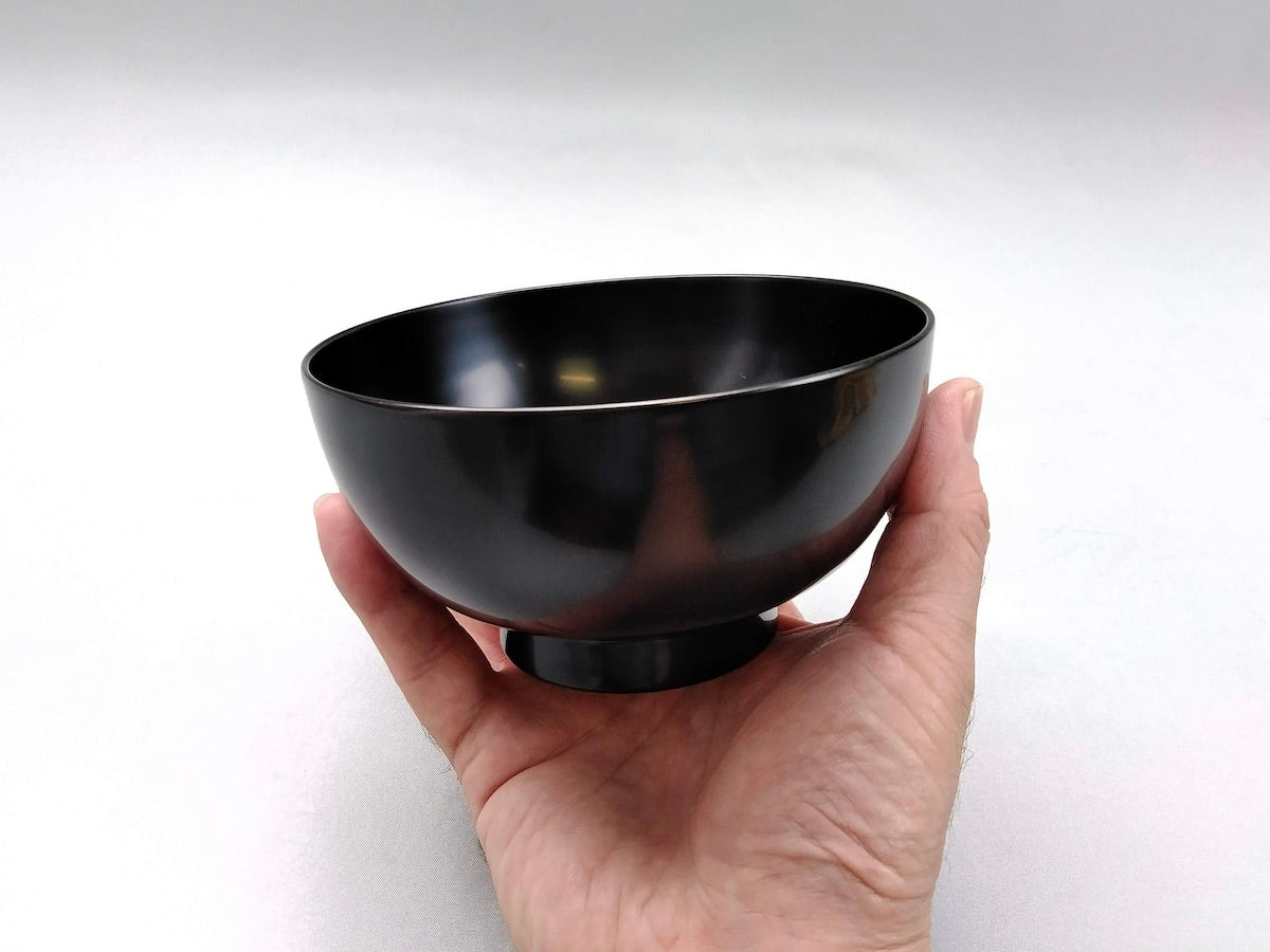 洗浄機対応入れ子碗中 黒【松屋漆器】