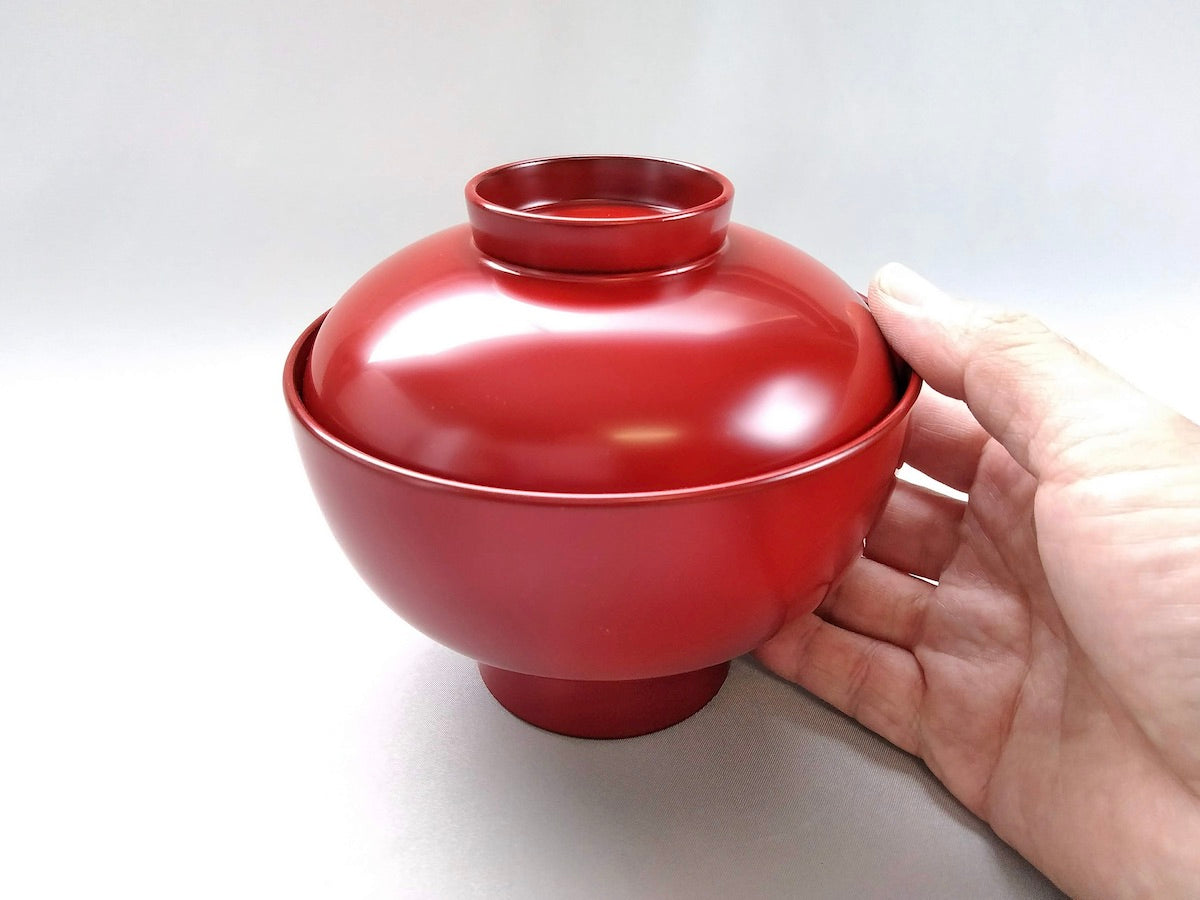 洗浄機対応雑煮碗 朱【松屋漆器】