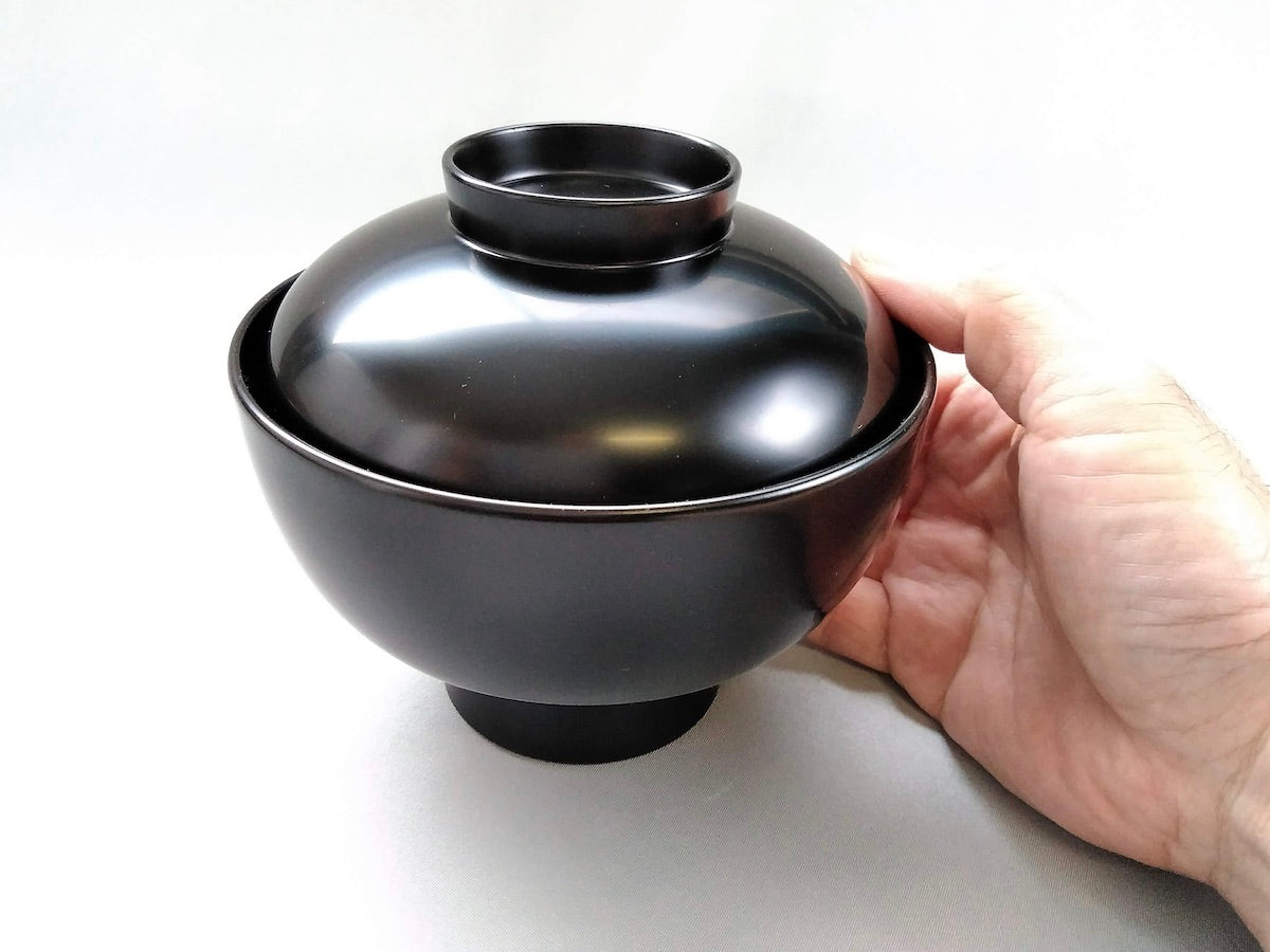 洗浄機対応雑煮碗 黒【松屋漆器】