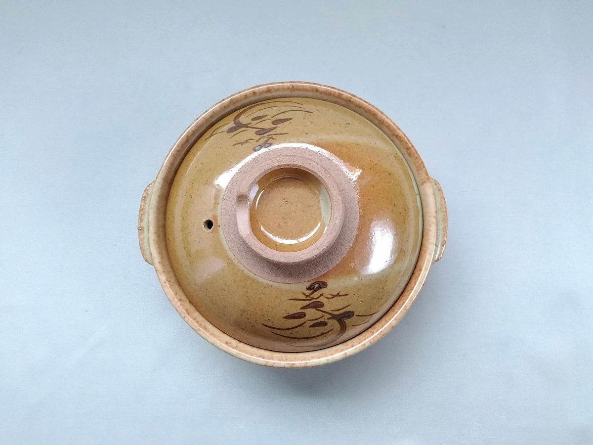 松絵5.5寸土鍋【安楽窯】