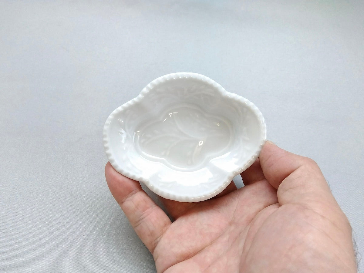 白磁木瓜型手塩皿【徳七窯】