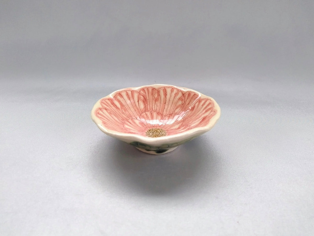 牡丹花輪花豆鉢 赤【加藤芳平】